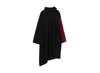 Yohji Yamamoto SPECIAL SOFT CARDED WOOL 1/14 PS SLEEVE CHECK PANEL LS "Red"