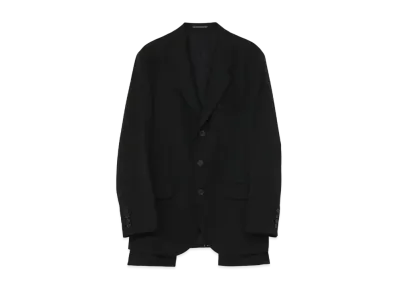 Yohji Yamamoto Pour Homme W/GABARDINE 3BUTTON SINGLE JACKET "Black"