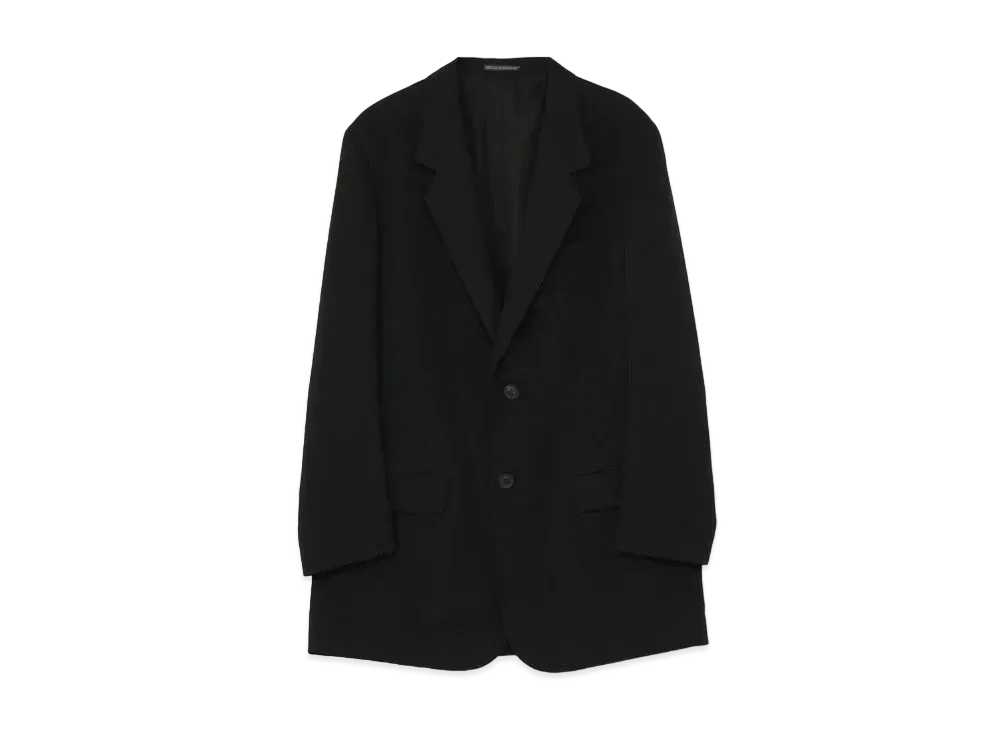 Yohji Yamamoto Pour Homme W/GABARDINE LEFT FASTENER JACKET "Black"
