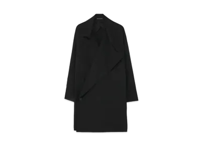 Yohji Yamamoto Pour Homme W/GABARDINE DRAPE COAT "Black"