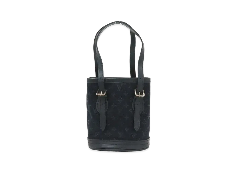 Louis Vuitton Monogram Satin Little Bucket Handle Tote Bag "Noir"