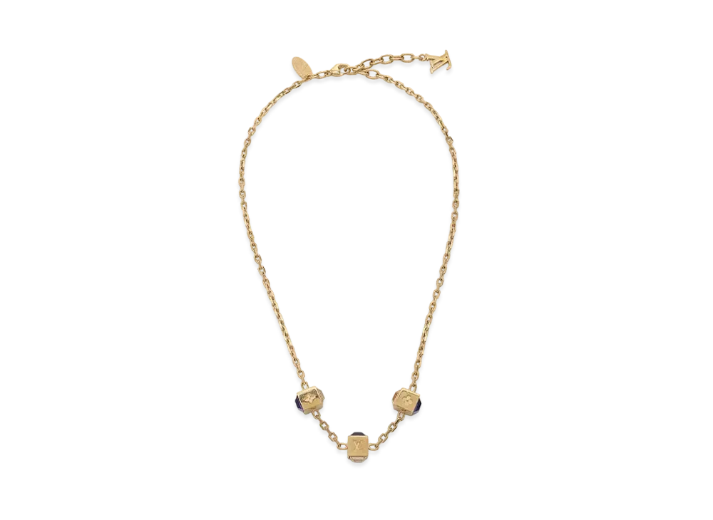 Louis Vuitton Collier Gambling Necklace "Gold"
