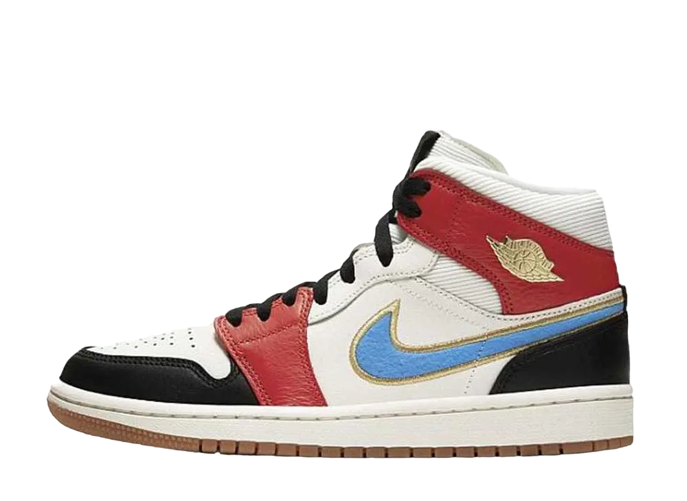 ナイキ ウィメンズ エアジョーダン1 ミッド "メタリックゴールド ハードウェア"
