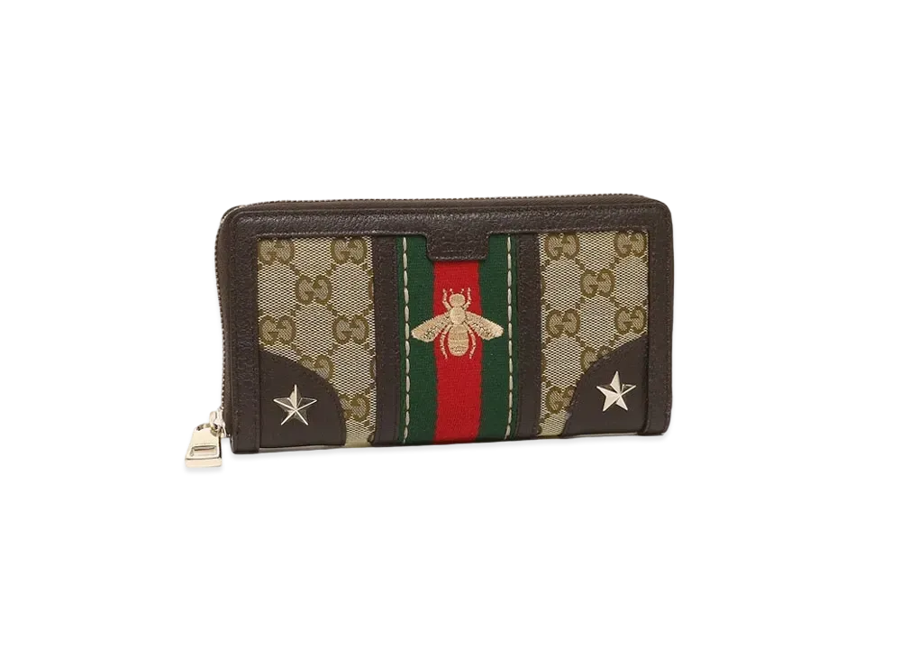 GUCCI Vintage Web Embroidery Wallet