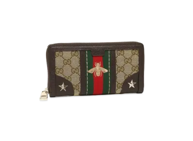 GUCCI Vintage Web Embroidery Wallet