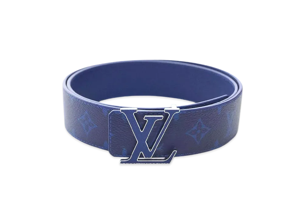 Louis Vuitton Monogram Ceinture LV Initial 40MM Reversible Belt "Blue"