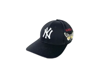 GUCCI x NY Yankees Baseball Cap Butterfly Embroidery "Black"