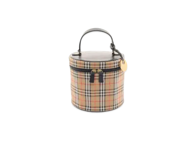 BURBERRY Nova Check Vanity Bag With Burberry's Charm "Beige"