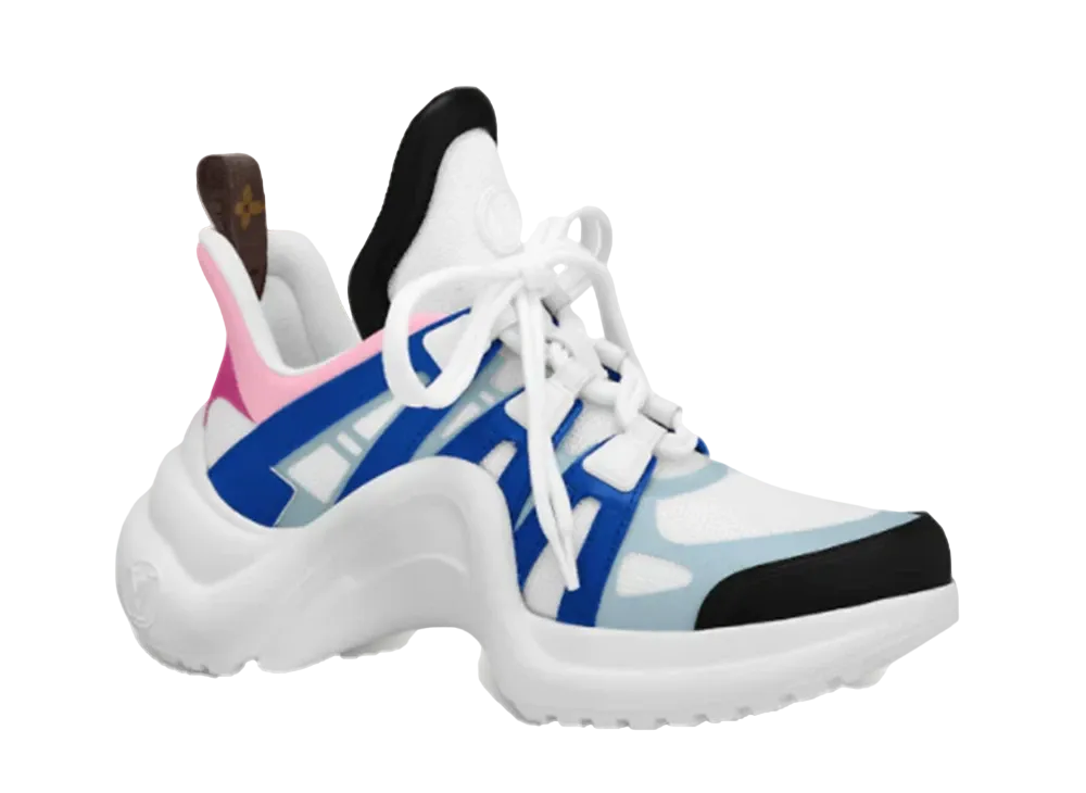 Louis Women's Vuitton Arclight Line Sneakers 1A65SQ "White Royal"