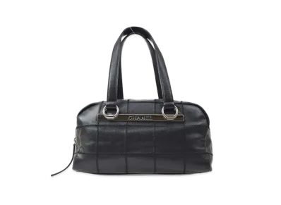 CHANEL Caviar Skin Chocolate Bar Mini Boston Bag "Black"