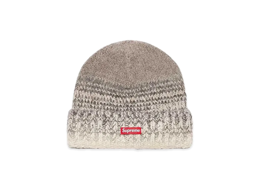 Supreme Gradient Stripe Beanie "Grey"