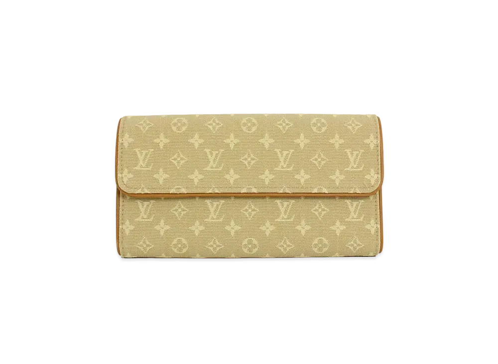 Louis Vuitton Monogram Mini Porte Tresor International "Beige"