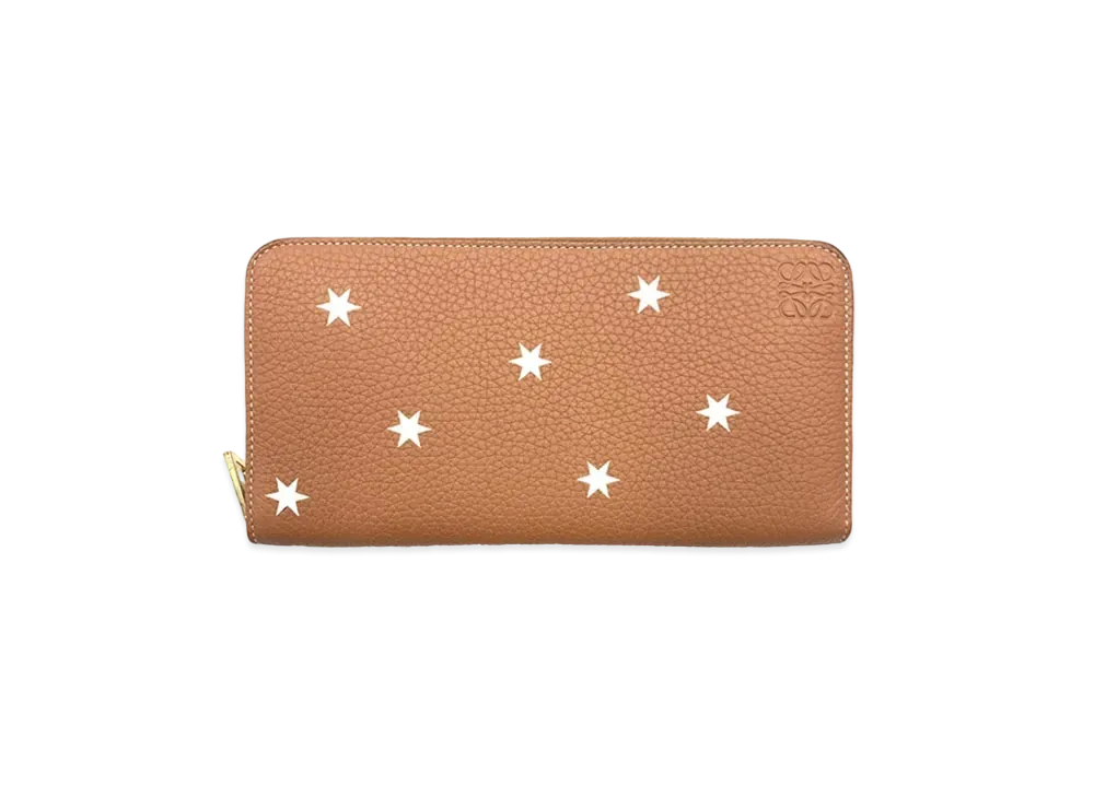 LOEWE Star Print Zip Around Wallet "Brown"