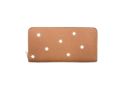LOEWE Star Print Zip Around Wallet "Brown"
