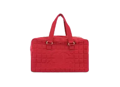 CHANEL Chocolate Bar Hand Bag "Red"