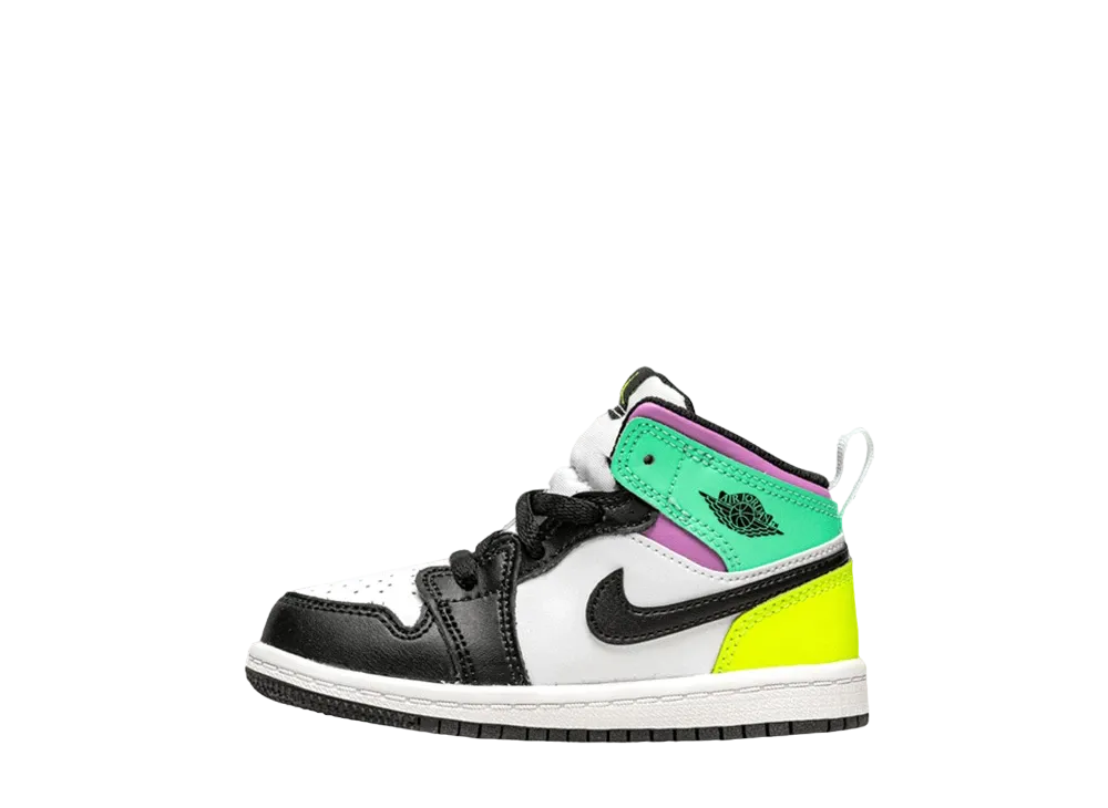 Nike TD Jordan 1 Mid "Pastel Black Toe"