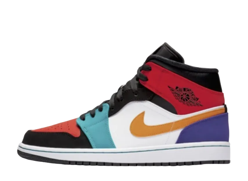 ナイキ エアジョーダン1 ミッド "ホワイト/ユニバーシティレッド/ブラック"
