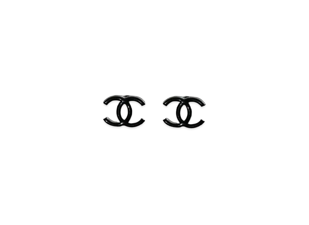 CHANEL Coco Mark Earrings "Black"
