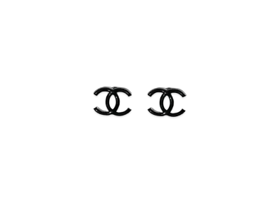CHANEL Coco Mark Earrings "Black"