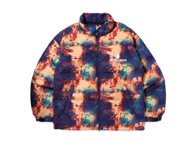 A BATHING APE TIE DYE LOOSE FIT DOWN JACKET "Navy"