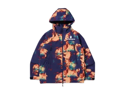 A BATHING APE TIE DYE HOODIE JACKET "Navy"