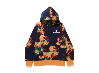 A BATHING APE TIE DYE PULLOVER HOODIE "Navy"