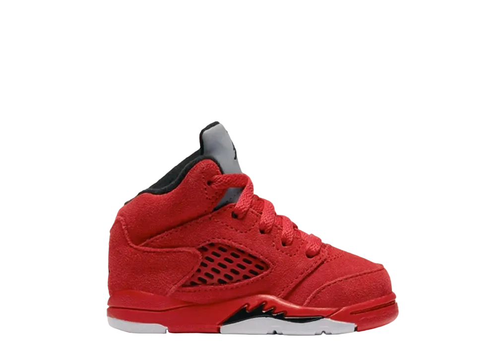 ナイキ TD エアジョーダン5 レトロ "レッドスウェード"(キッズ)