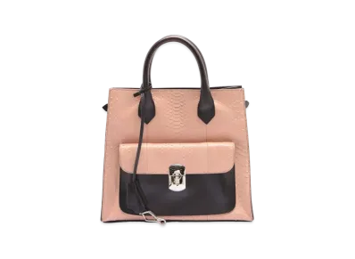 Balenciaga Padlock All Afternoon Leather Python 2WAY Hand Bag