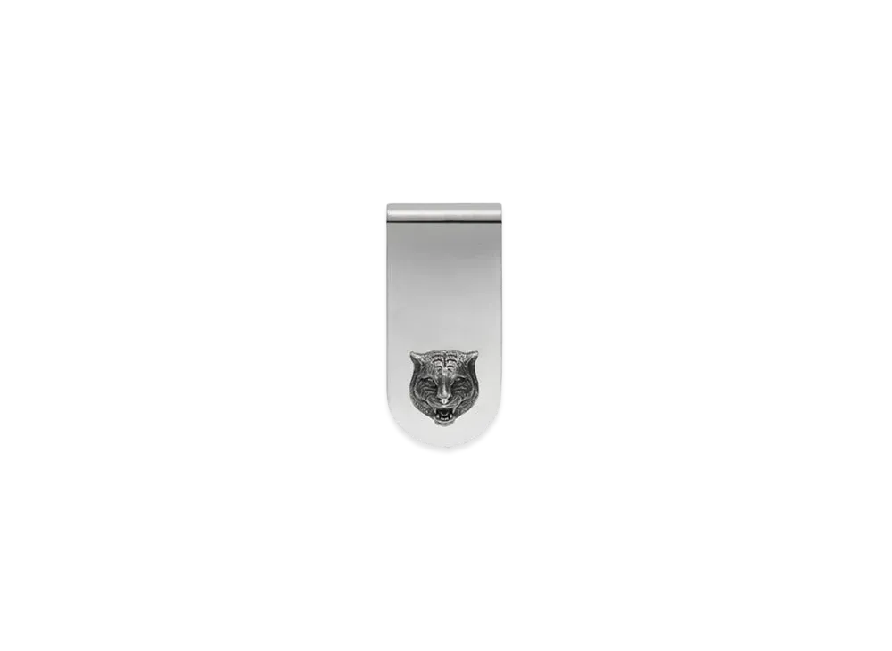 GUCCI Cat Head Money Clip "Silver"