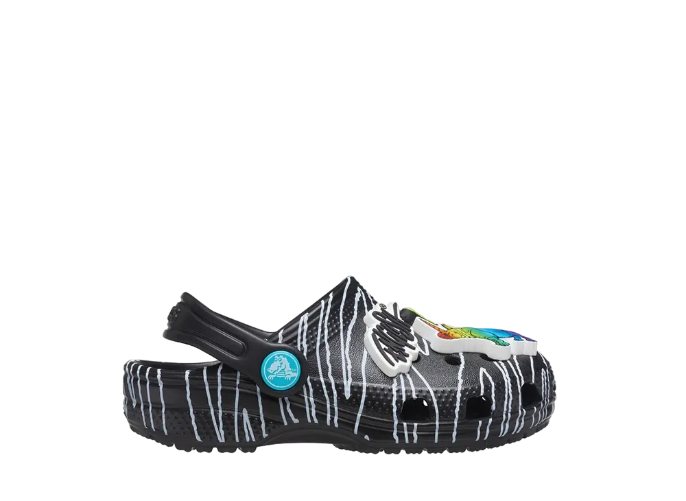 ロン・イングリッシュ × パーティ アニマルズ × クロックス PS クラシック クロッグ "ゼブラ ブラック"(キッズ)