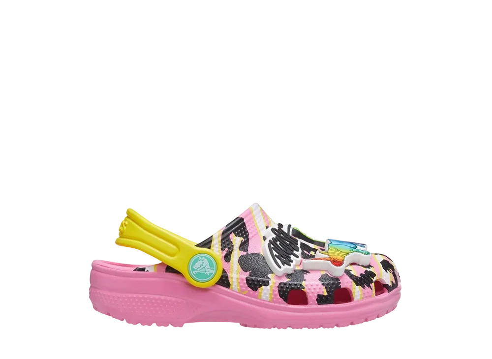 ロン・イングリッシュ × パーティ アニマルズ × クロックス PS クラシック クロッグ "チーター ピンク"(キッズ)