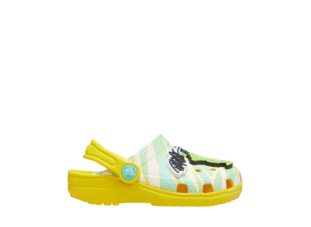 ロン・イングリッシュ × パーティ アニマルズ × クロックス TD クラシック クロッグ "ゼブラ イエロー"(キッズ)