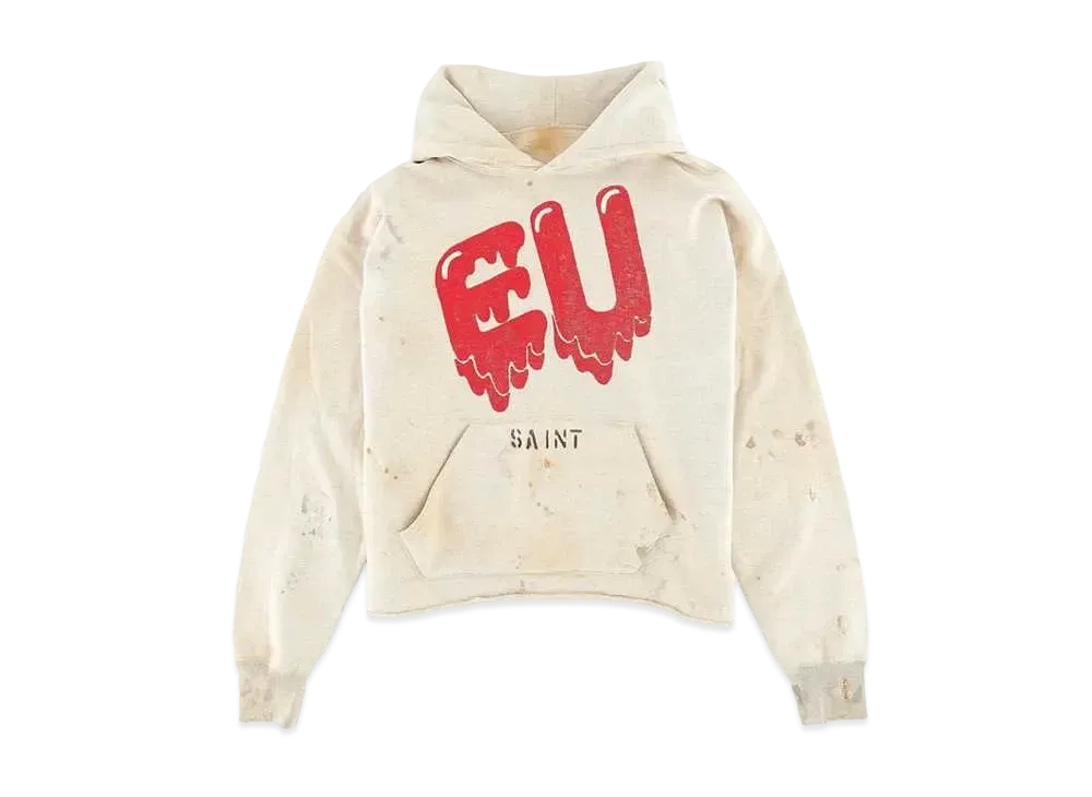SAINT Mxxxxxx EMOTIONALLY UNAVAILABLE EU STM HOODIE "White"