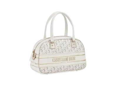 DIOR VIBE Medium Classic Bowling Bag "White"