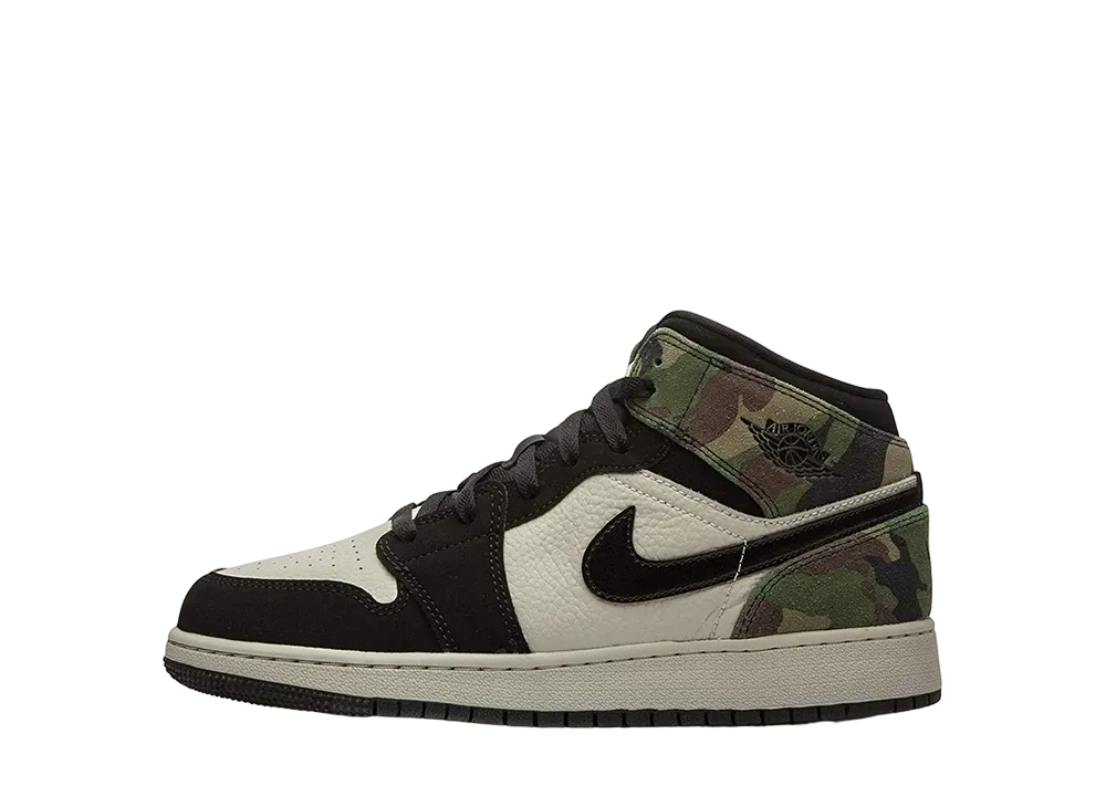 Nike GS Air Jordan 1 Mid SE "Camo"