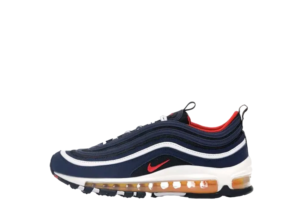 ナイキ GS エアマックス97 "ミッドナイトネイビー/ハバネロレッド"