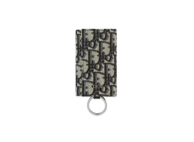 Dior Oblique Jacquard Key Holder "Beige/Black"