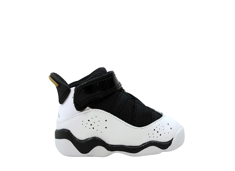 Nike TD Air Jordan 6 Rings "White/Black/Metallic Gold"