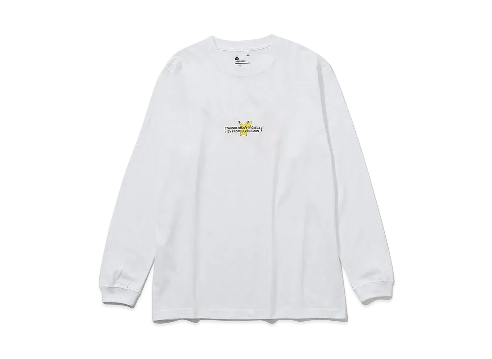 FRAGMENT x POKEMON THUNDERBOLT PROJECT PRINT LONG SLEEVE TEE "White"