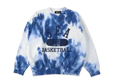 WIND AND SEA SEA (A-HOOPS) CREW NECK "Tye Dye Blue"