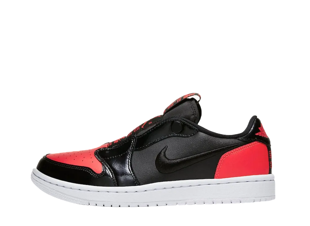 ナイキ ウィメンズ エアジョーダン1 ロー "スリップ ブラック ホット パンチ"