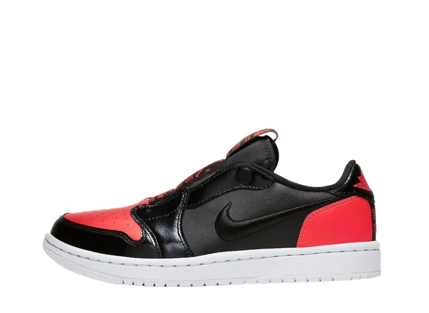 ナイキ ウィメンズ エアジョーダン1 ロー "スリップ ブラック ホット パンチ"