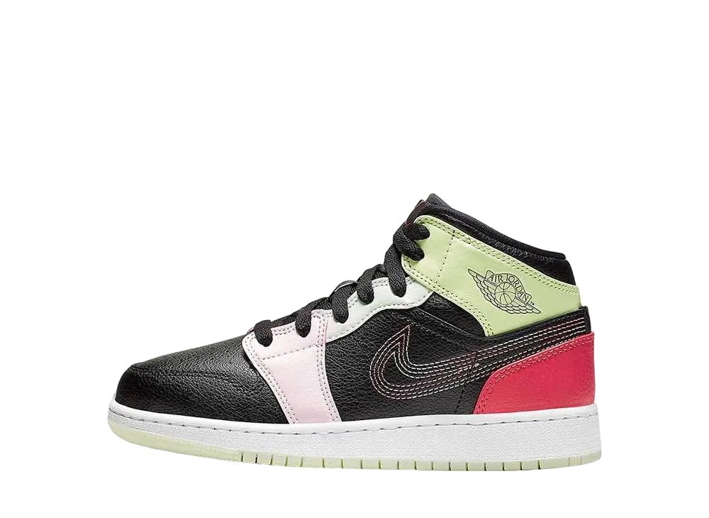 ナイキ GS エアジョーダン1 ミッド "グロー イン ザ ダーク"
