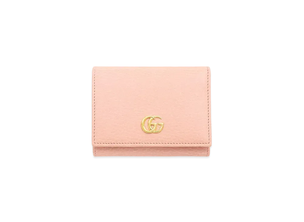 グッチ GG プチマーモント レザー 三つ折りウォレット "ライトピンク" 474746 CAO0G 5909