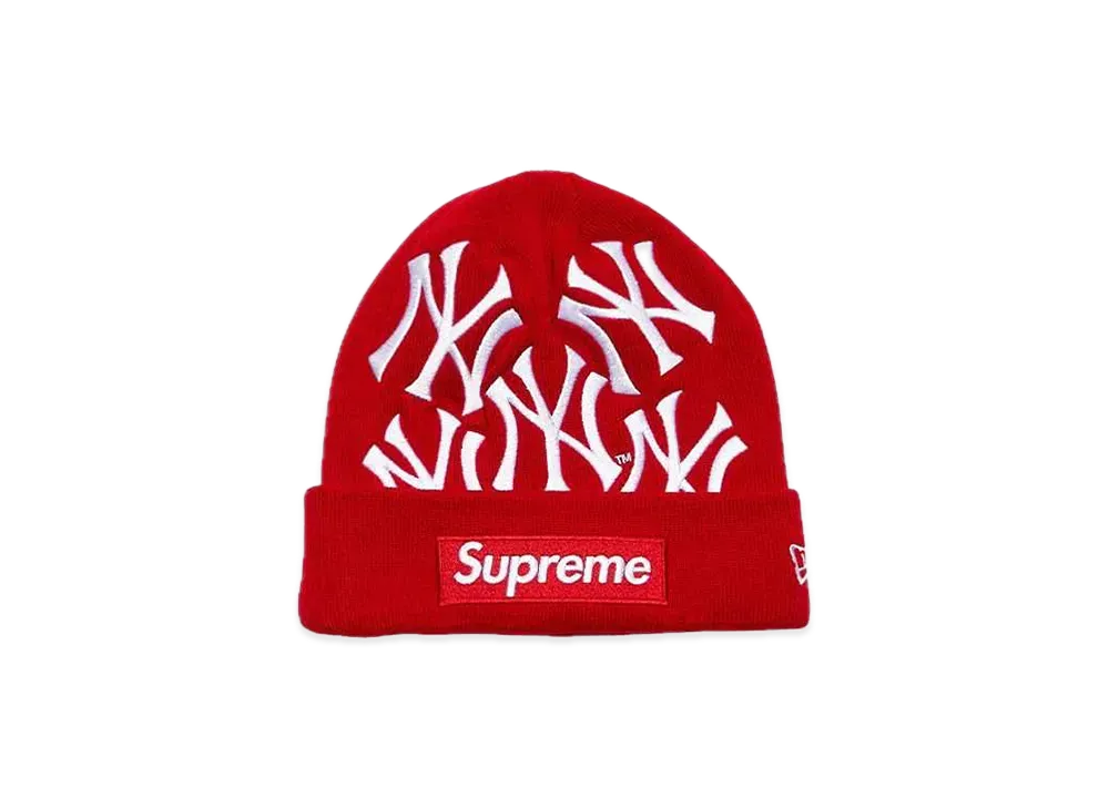 Supreme / New York Yankees / New Era Box Logo Beanie "Red"
