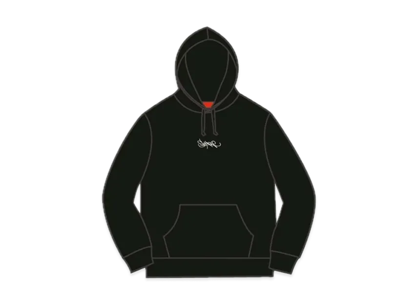 Supreme Tag Hooded Sweatshirt (SS24) Black Men's - SS24 - US Supreme Tag Hooded Sweatshirt (SS24) Black Men's - SS24 - US