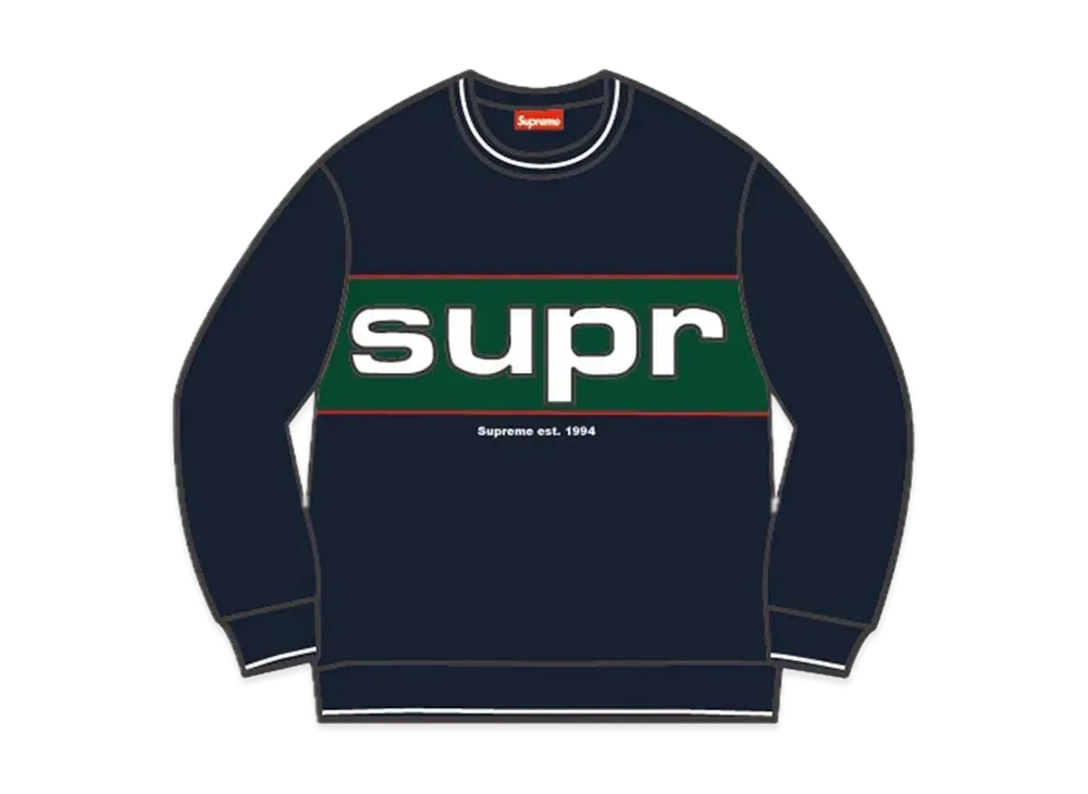 Supreme Piping Crewneck "Navy"