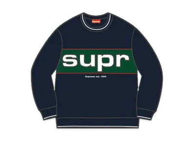 Supreme Piping Crewneck "Navy"