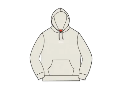 Supreme Tag Logo Hooded Sweatshirt "Natural"
