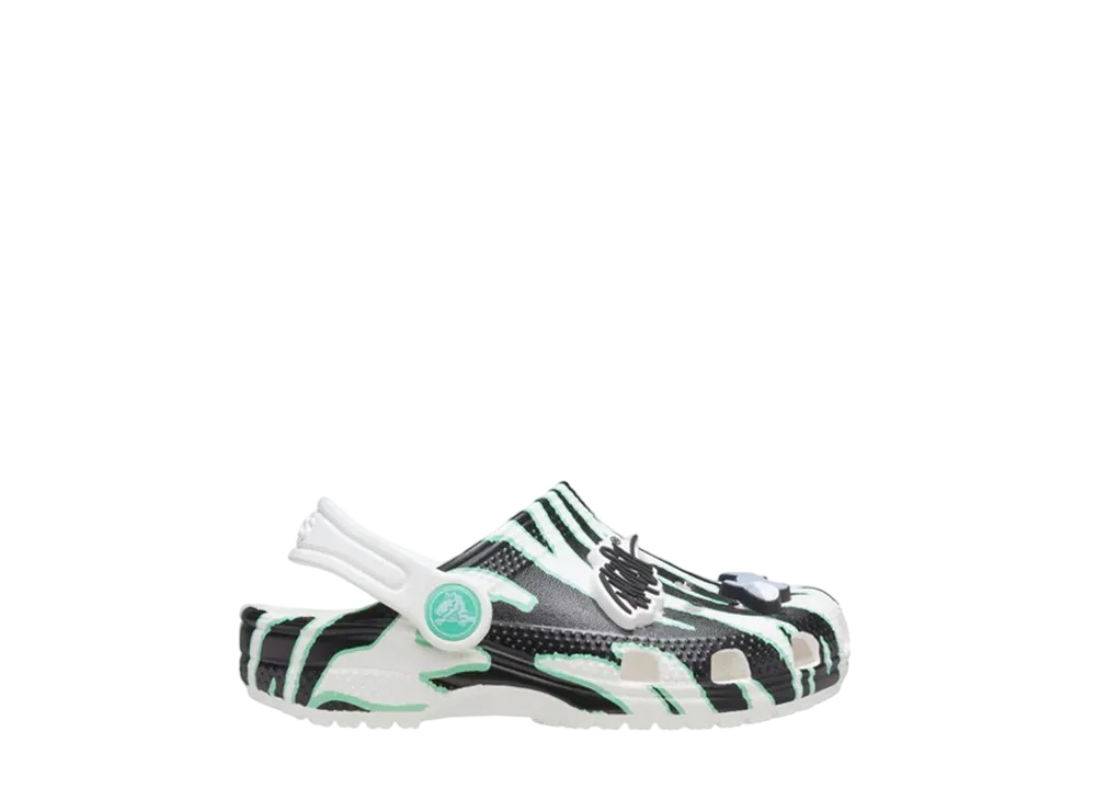 ロン・イングリッシュ × パーティ アニマルズ × クロックス TD クラシック クロッグ "ゼブラ ホワイト"(キッズ)